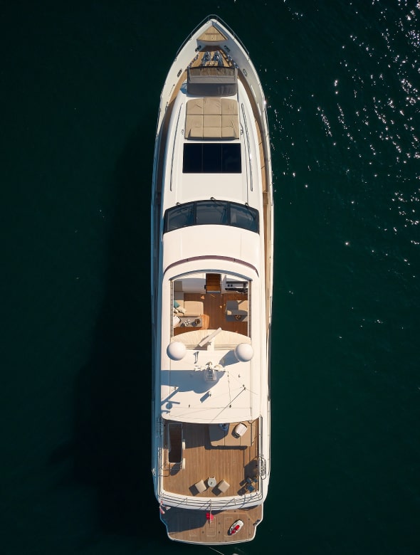 Yacht charter aerial view