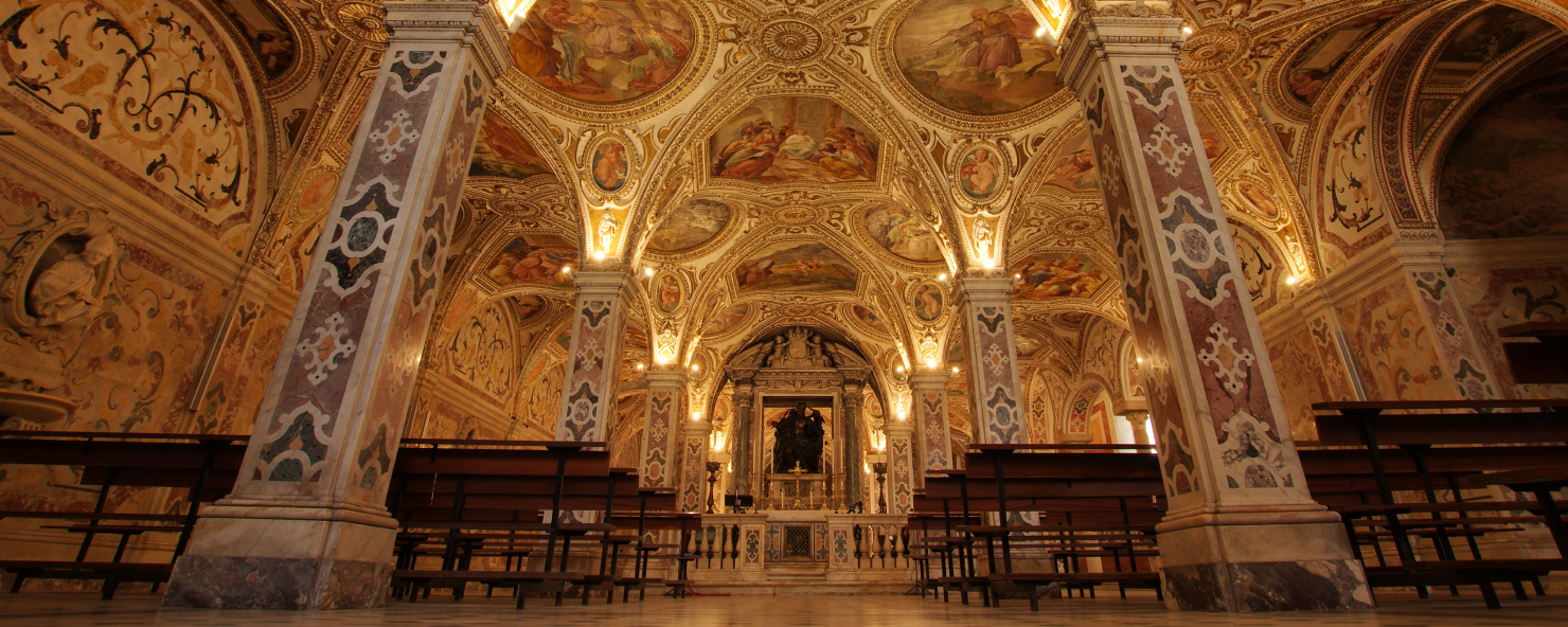 Italian cathedral interior art