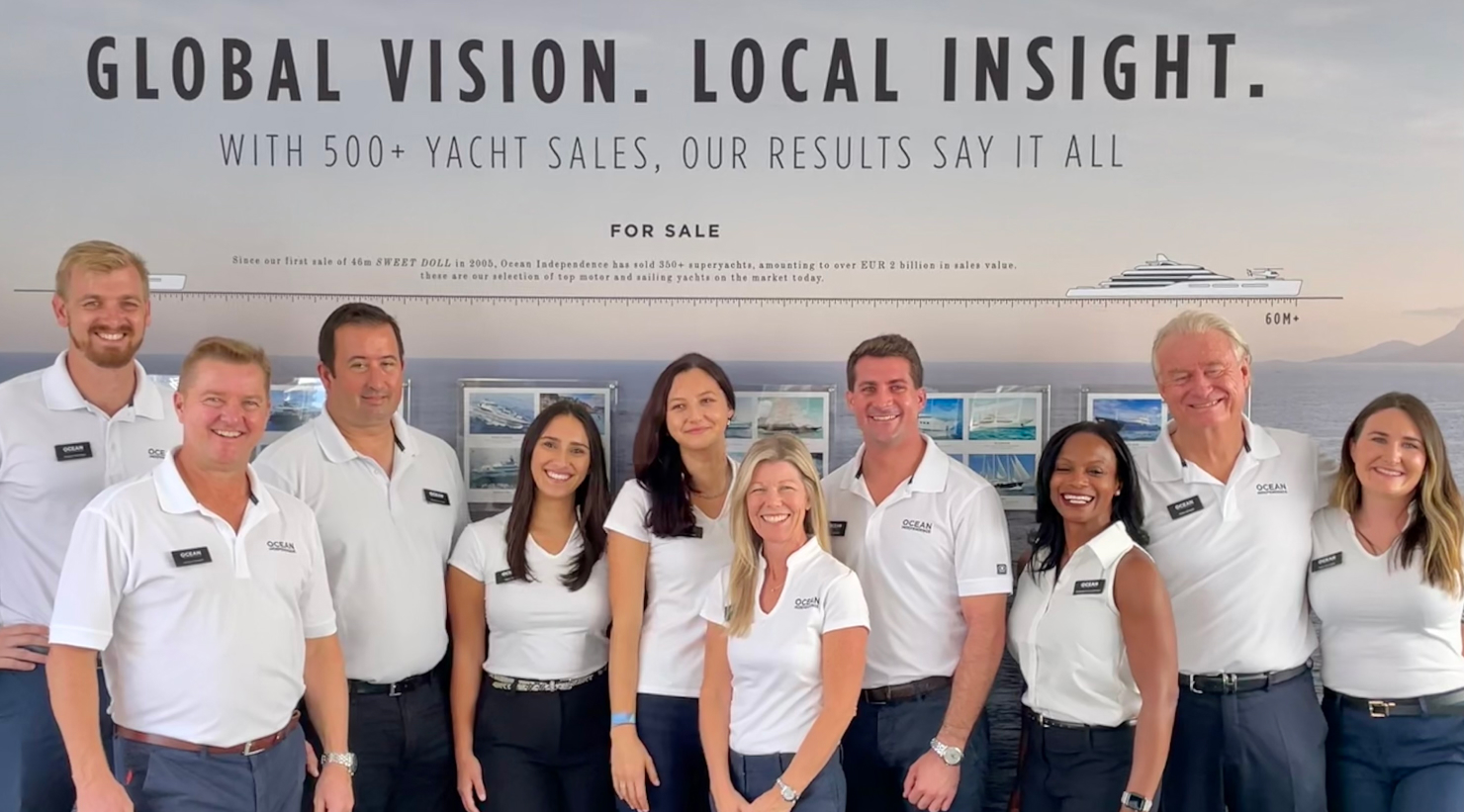 Ocean Independence team at the fort Lauderdale international boat show 