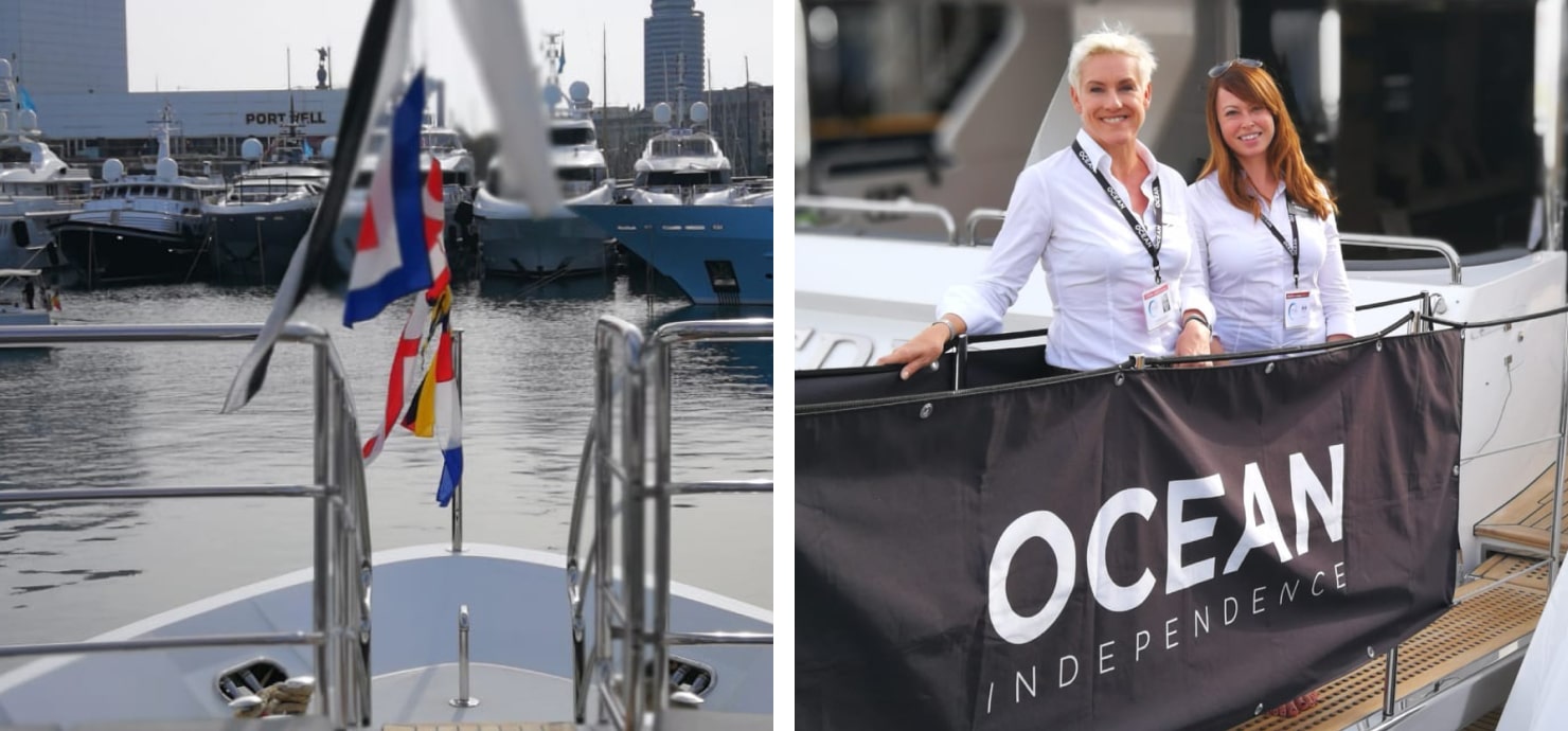 Ocean Independence team at the MYBA charter show 