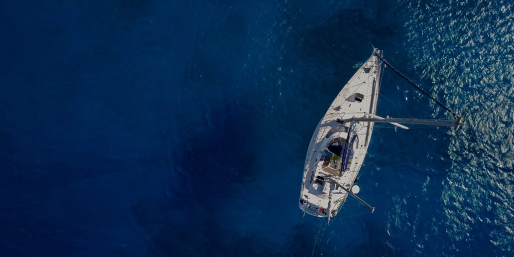 Sailing Yacht aerial view
