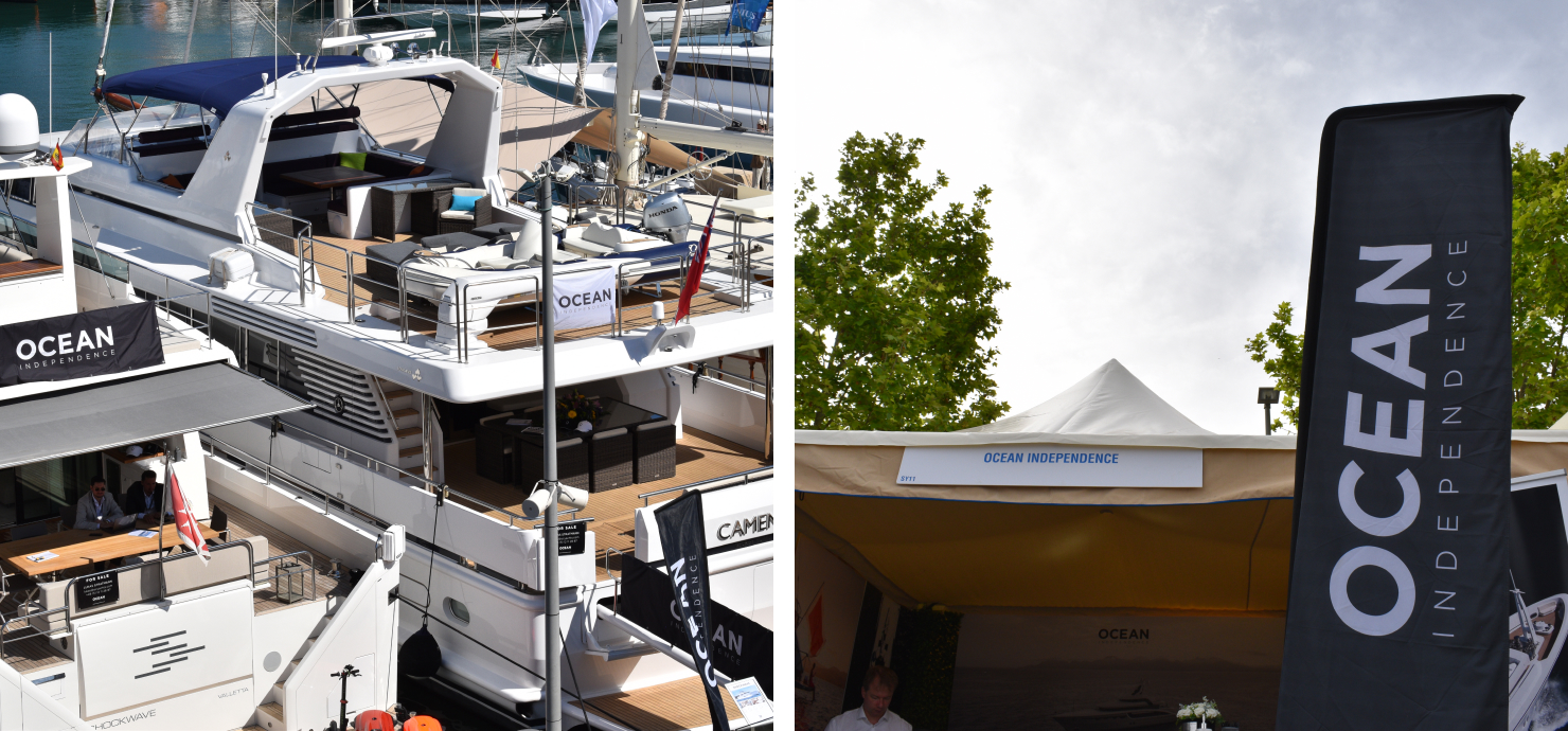 Ocean Independence yachts at the palma international boat show 