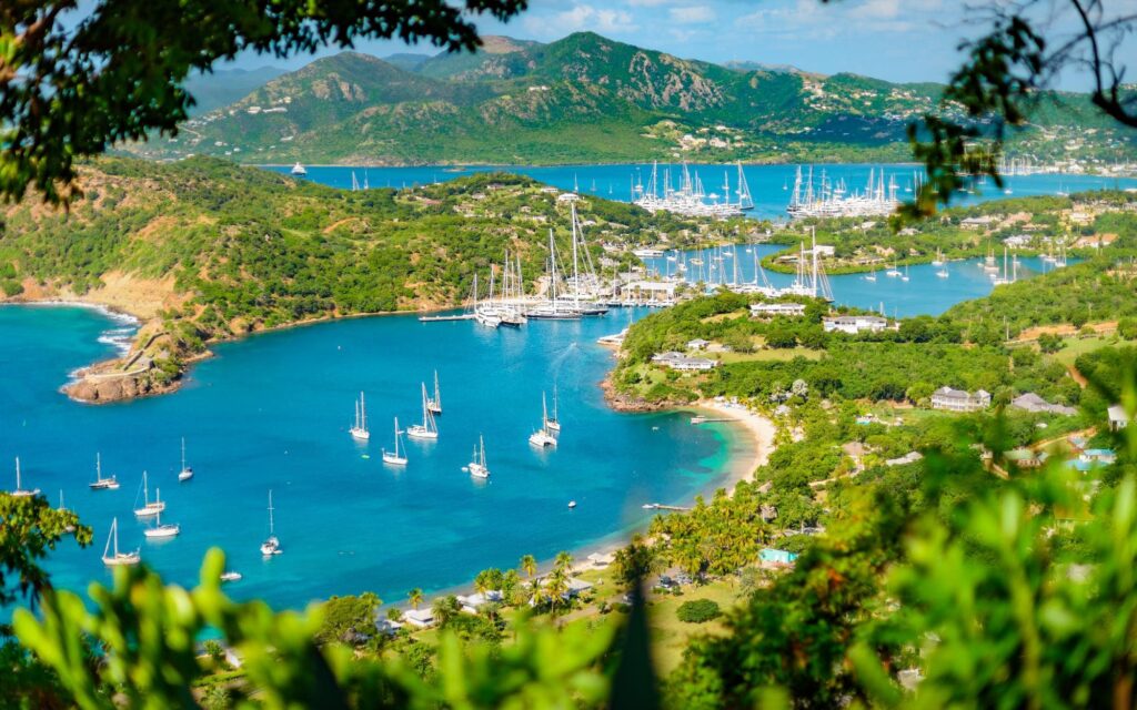 Yachts in Antigua harbour