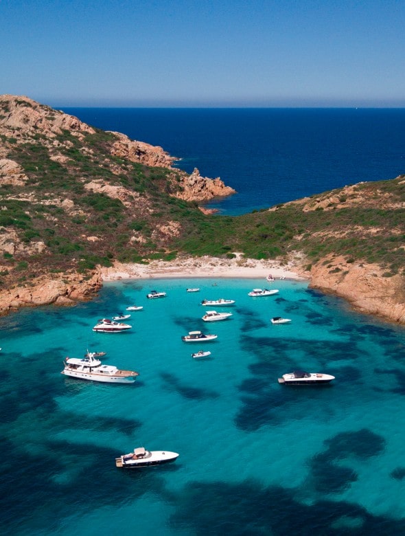 Sardinia Sailing spot with yachts
