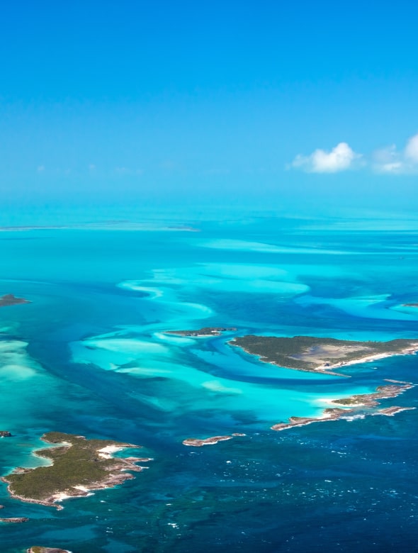 Bahamas from above - yacht charter destination