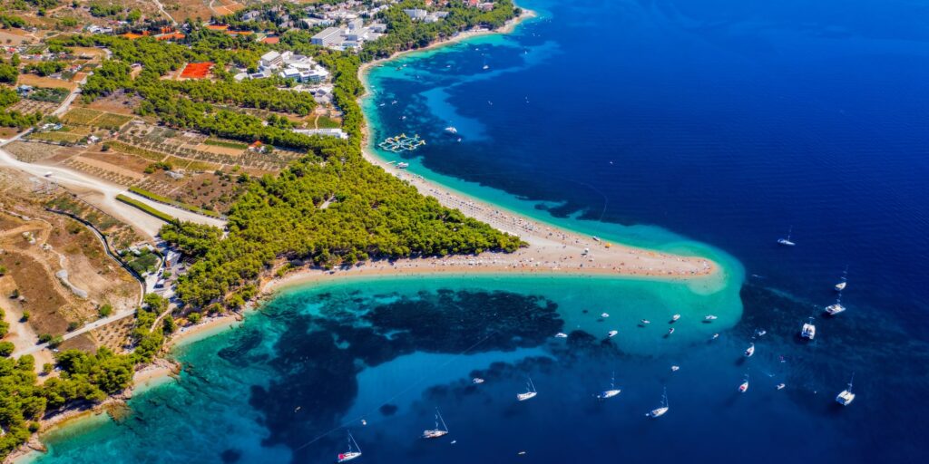 Croatia Colourful Coastline aerial