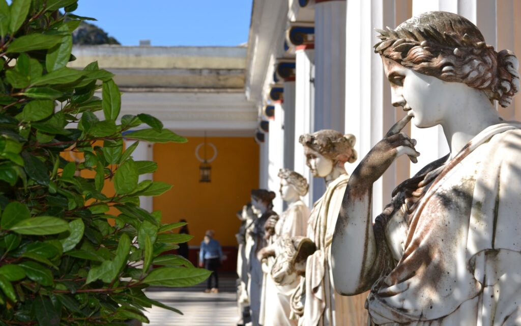 Corfu marble statues