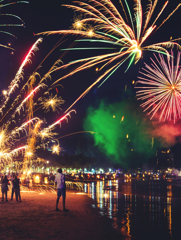 Thailand Yacht Charter fireworks